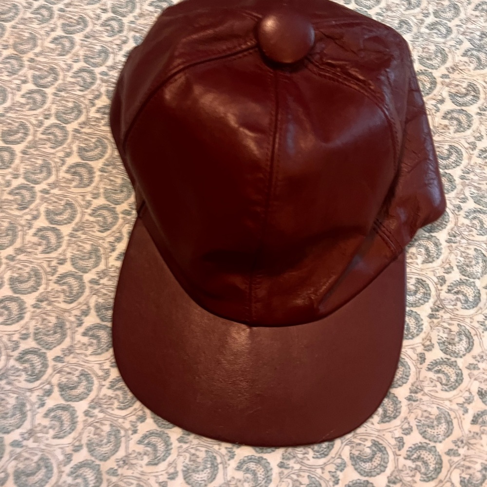 Men's Leather Baseball Cap